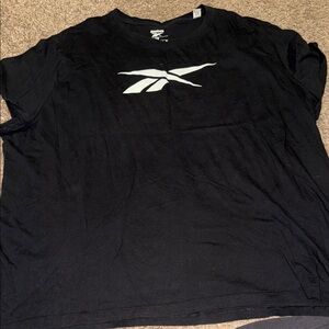 Reebok Men's Black Tee with White Logo